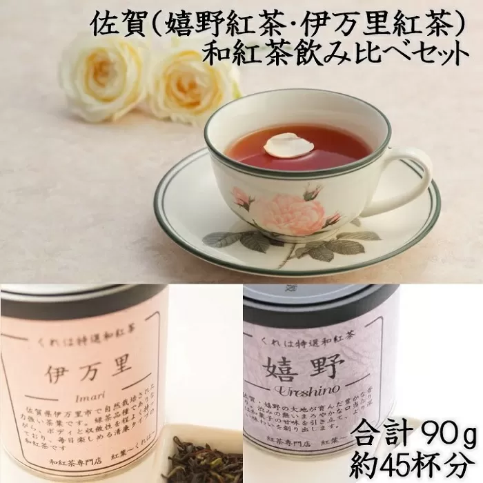 佐賀（嬉野紅茶・伊万里紅茶）和紅茶飲み比べセット：A085-030