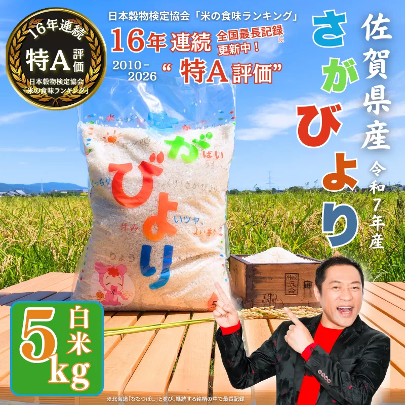 令和7年産 佐賀県産 さがびより 白米 5kg おこめ 米 :B170-023