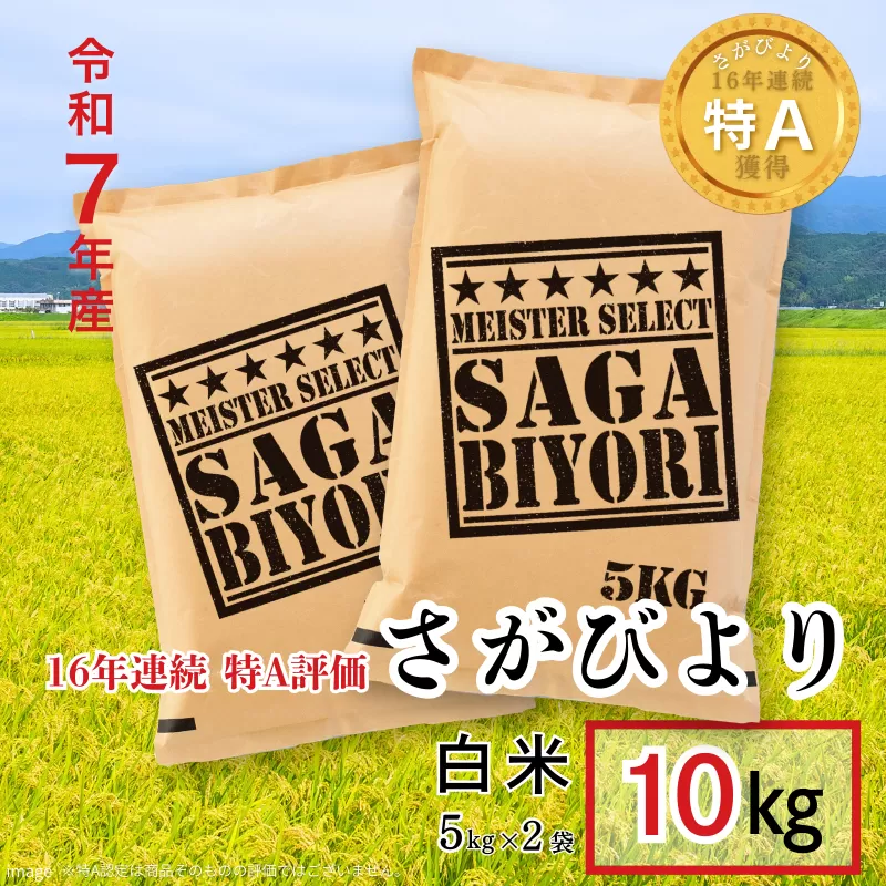 五つ星お米マイスターが厳選！令和7年産 佐賀県産 さがびより 白米 10kg（5kg×2袋）おこめ 米 ：B320-015