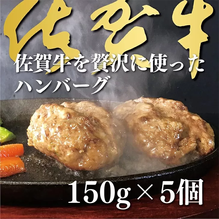 佐賀牛を使った贅沢ハンバーグ5個：B110-007