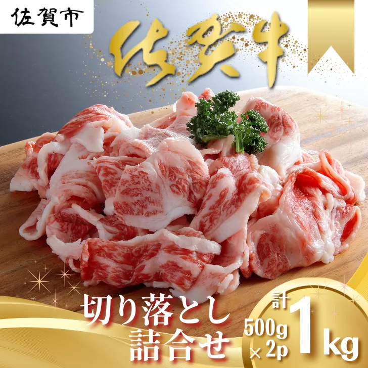 佐賀牛 切り落とし 1kg（500g×2P） 黒毛和牛 牛肉 ブランド牛 九州 和牛 佐賀県 佐賀市：B170-021