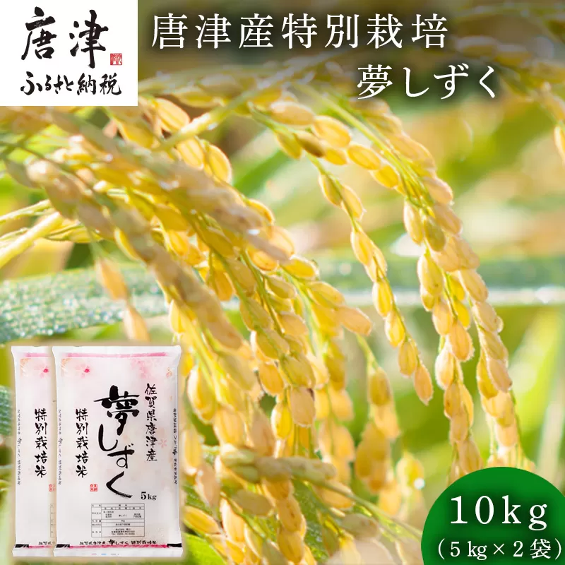 米の食味ランキング3年連続「特A」評価！ 唐津産特別栽培 夢しずく 10kg