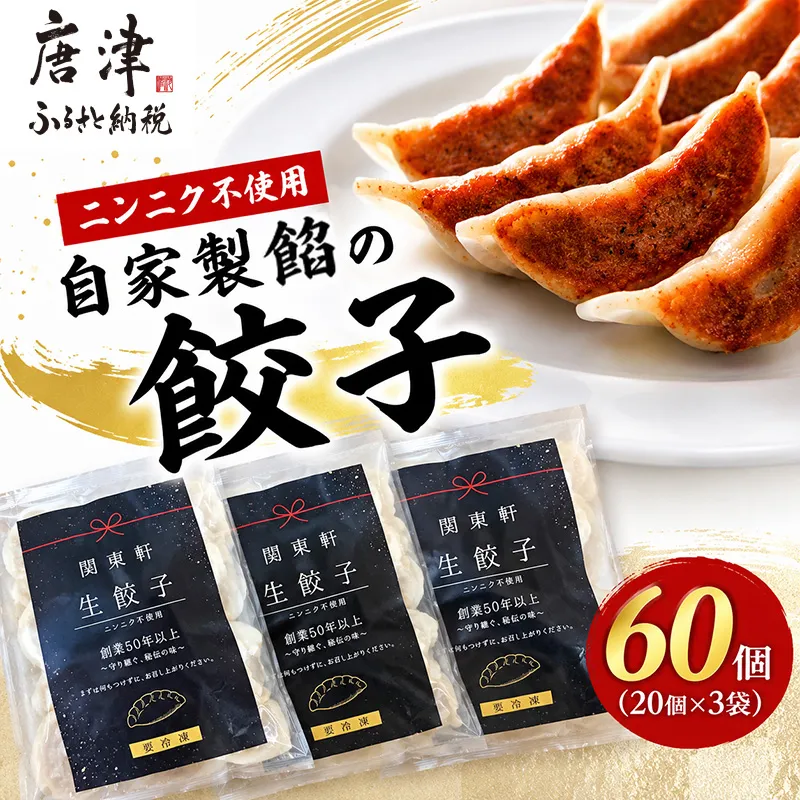老舗ラーメン店のもう一つの主役。丹精込めた自家製餡の餃子60個 小分け 20個入り×3袋 惣菜 ギョウザ