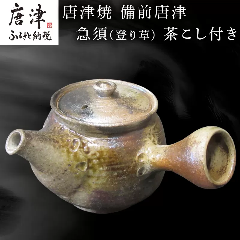 唐津焼 備前唐津 急須(登り草) 茶こし付き 茶器 きゅうす 日本茶 緑茶 ティーポット 食器 ギフト 唐津市