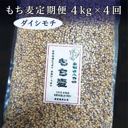 e-30 永石さんちのもち麦（ダイシモチ）定期便 ４ｋｇ×４回