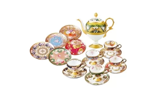 【ノリタケ】和花コレクション 17pcティーセット 058-H1280