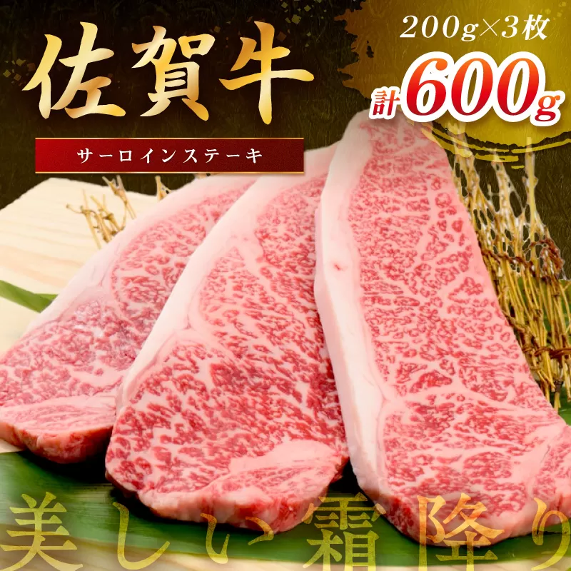 佐賀牛 サーロインステーキ 600g(200g×3枚) 149-J1819