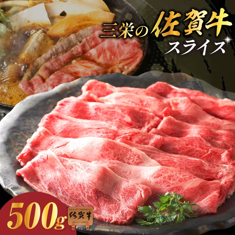 三栄の佐賀牛スライス（約500g） 167-J887