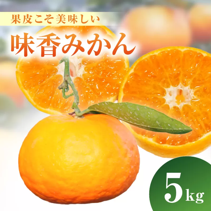 【2月上旬より配送】果皮こそ美味しい“味香みかん”5kg 222-B995