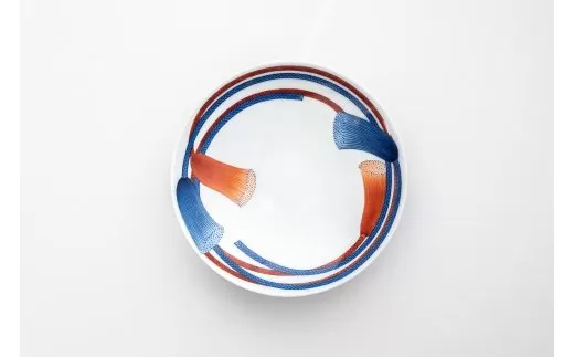 【伊万里焼】色鍋島組紐文5寸高台皿 023-H627