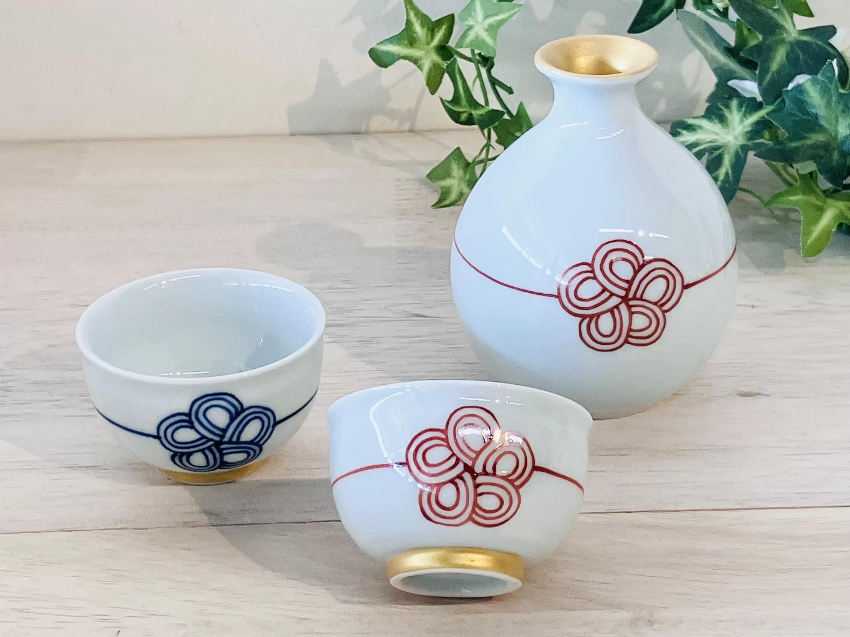 伊万里焼 梅水引酒器セット 165-H1072