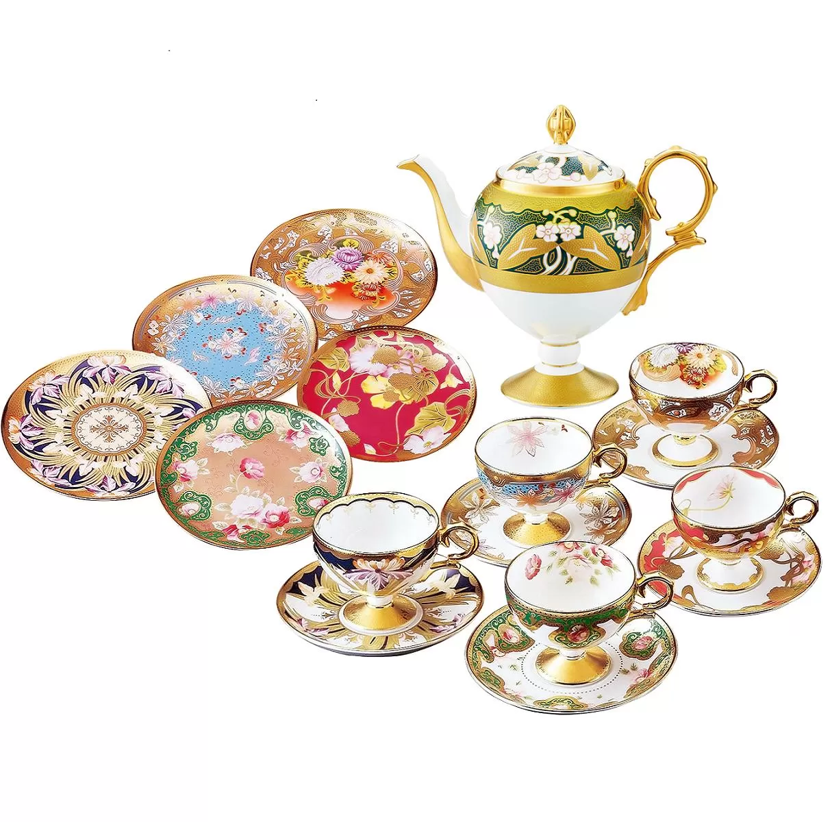 【ノリタケ】和花コレクション 17pcティーセット 058-H1047
