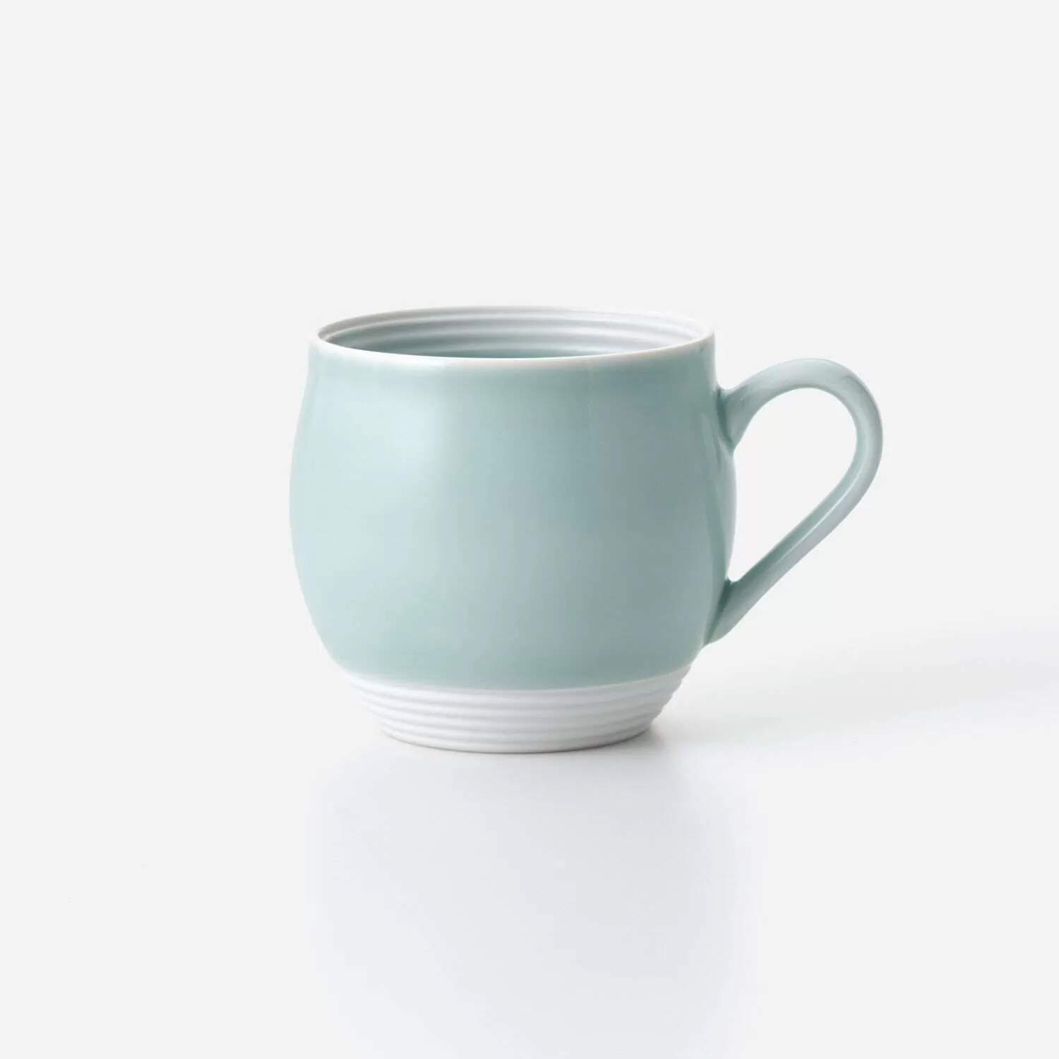 青磁白彩丸マグカップ 2個セット 027-H1168