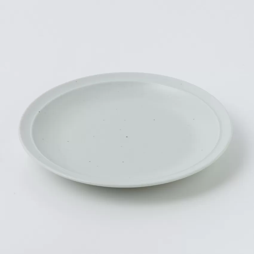 伊万里陶苑　白マット18cm皿（縁付） H974