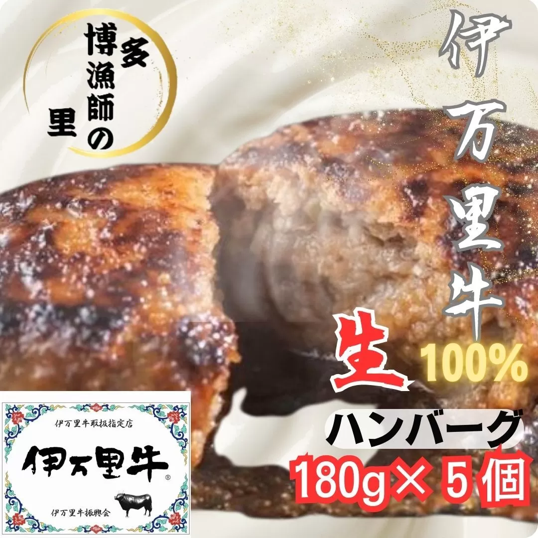 【伊万里牛使用】ジューシー冷凍生ハンバーグ180g×5個 183-J1417