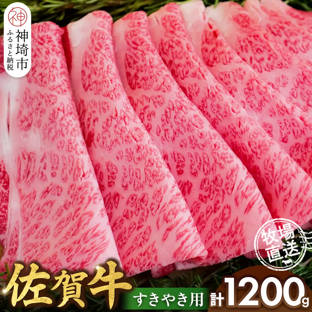 佐賀牛 すきやき用1200g【佐賀牛 霜降り 赤身 すきやき】(H122144)