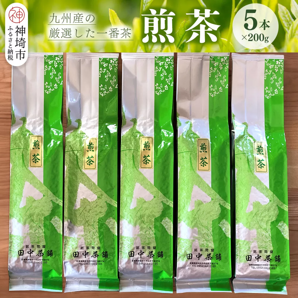普段使いに「煎茶」200g×5本【佐賀県産 銘茶 嬉野茶 知覧茶 まろやか コク 香り お徳用】(H047118)
