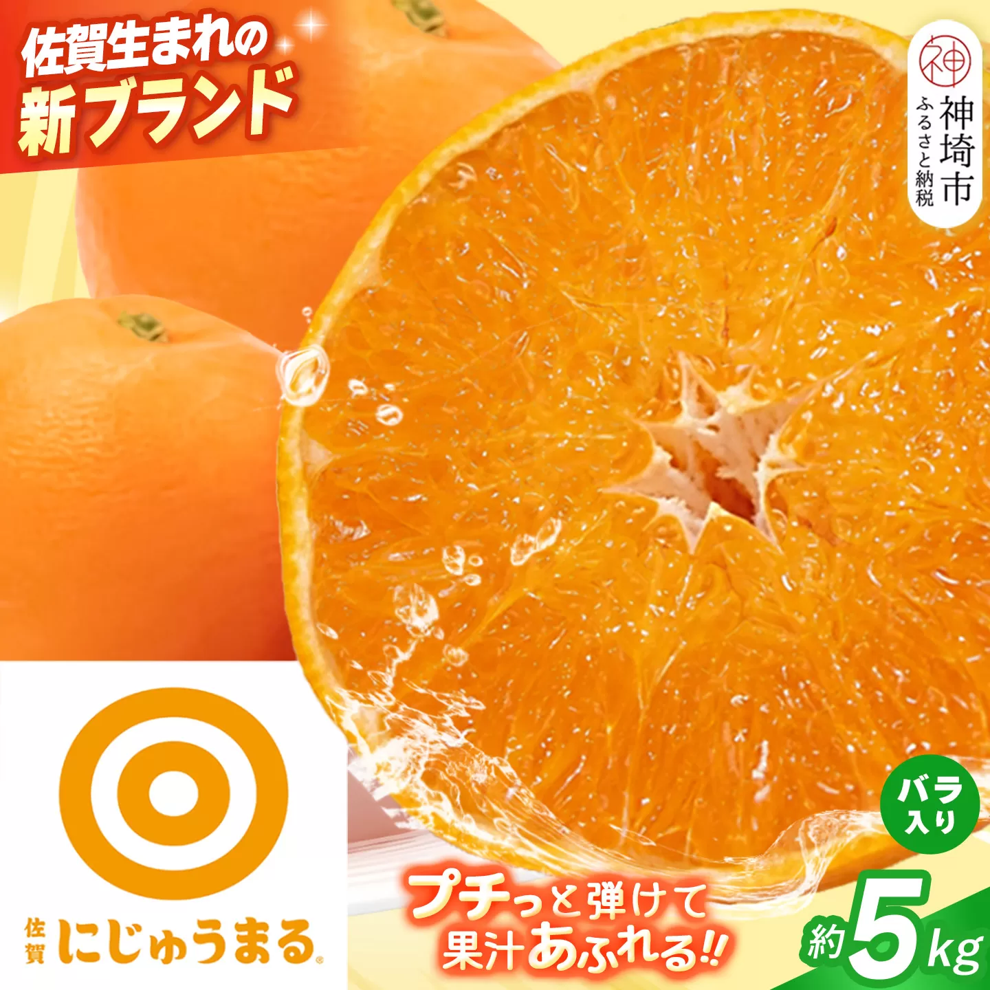 【2027年3月上旬より発送開始】にじゅうまる 約5kg バラ入り【佐賀県 みかん 柑橘 果物 くだもの フルーツ】(H116162)