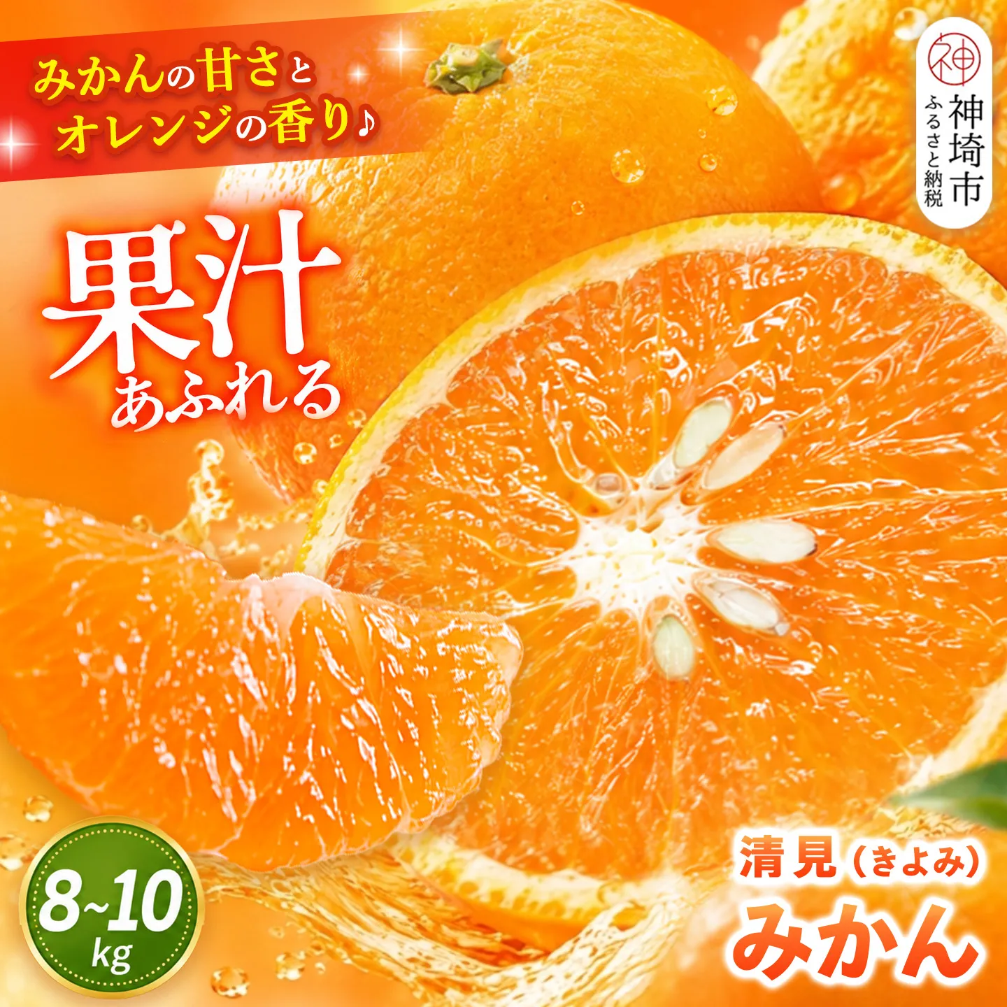 【2027年3月中旬より発送開始】清見(きよみ)みかん 8kg〜10kg【みかん オレンジ 柑橘 フルーツ デザート】(H116139)