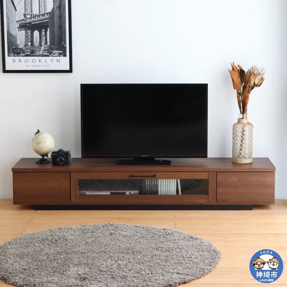 アダムロ 180ローボード WN 【テレビ台 テレビ TV ローボード リビング用 収納家具 AV機器収納 国産】(H060484)