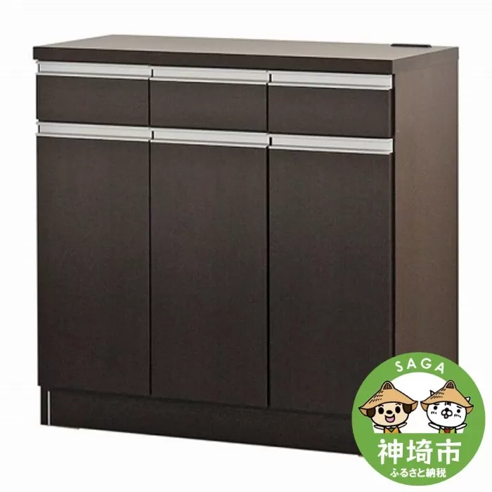 スライス 90(マイズ)カウンター BR 【カウンター キッチン収納 レンジ収納 家具 国産 台所用品 食器収納】(H060445)