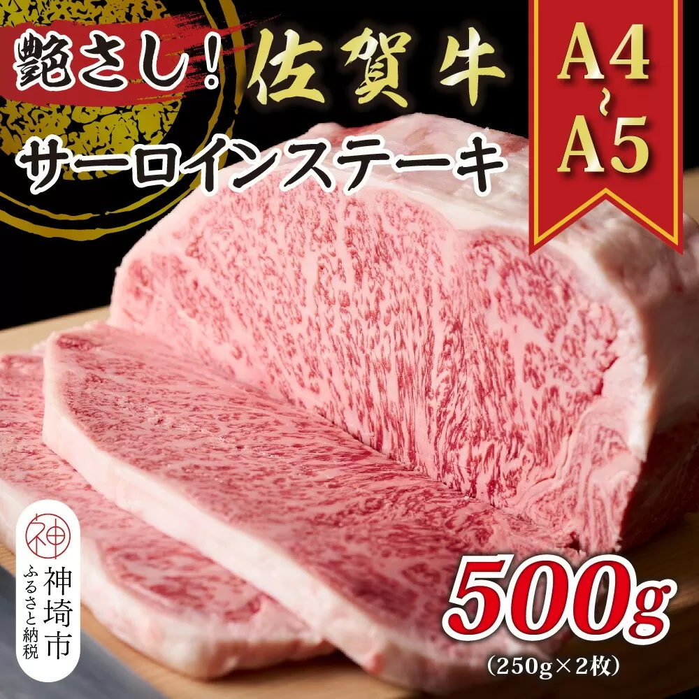 艶さし！【A4〜A5】佐賀牛サーロインステーキ 500g(250g×2枚)【肉 牛肉 ブランド牛 黒毛和牛 ステーキ肉 ふるさと納税】(H112105)