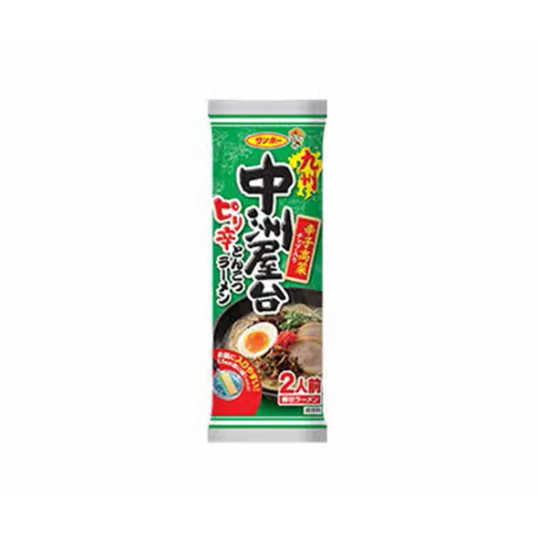 棒状 九州中洲屋台ピリ辛とんこつラーメン 計60食入(2食×30袋)【サンポー ラーメン 豚骨ラーメン 棒ラーメン 中州 九州とんこつ 高菜 ピリ辛 とんこつ 豚骨スープ ノンフライ】K001041 