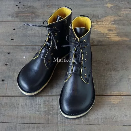 【Marikok】オーダーメード レザーショートブーツ【オーダーメード オーダー 手作り レザー ブーツ 本革 牛革 スエード 靴 足に優しい 柔らかい 日本製】K068011