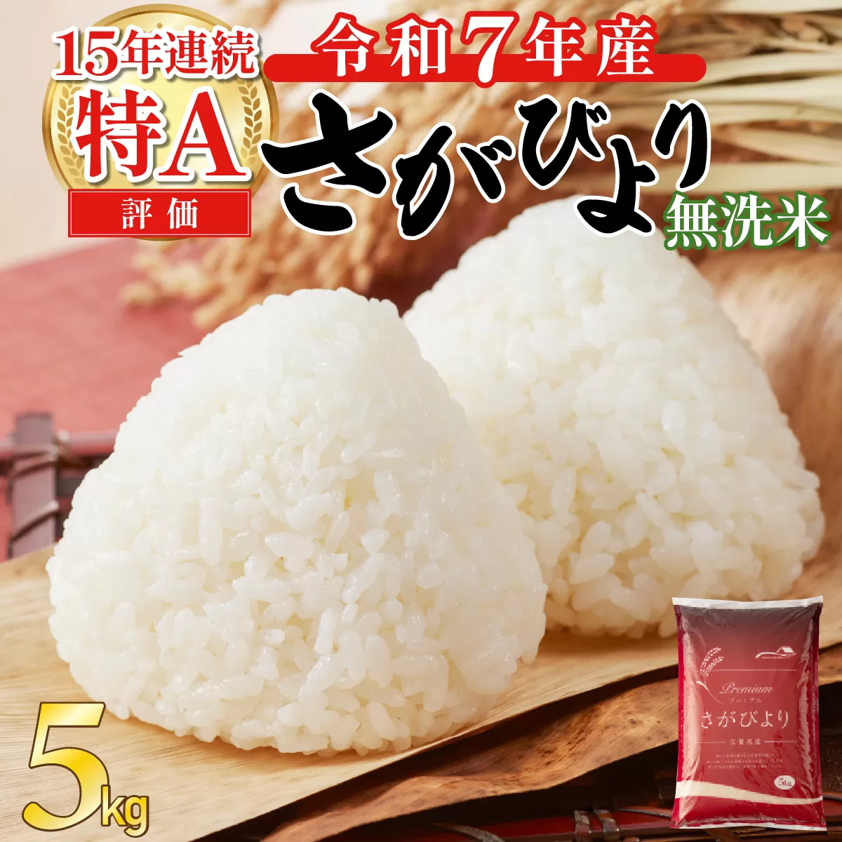 [先行予約]令和7年産 さがびより 5kg 無洗米 (2025年12月以降順次発送) B-1103-AS(12)
