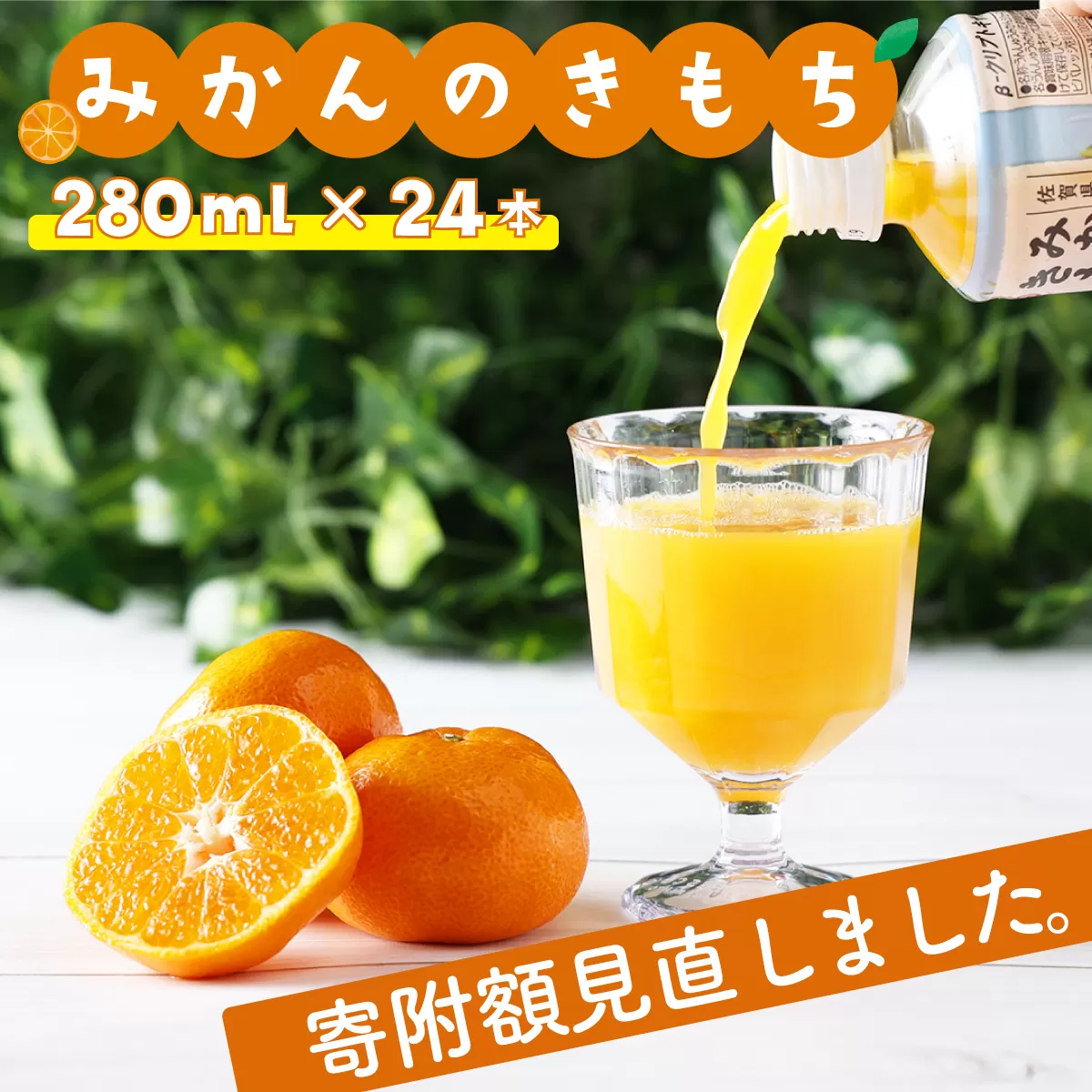 【最短14営業日以内出荷】みかんのきもち 280ml×24本 B-711　【上峰町ふるさと納税】