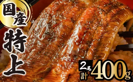 ≪2025年6月以降順次発送≫【数量限定】『国産』うなぎ蒲焼 2尾 計400g