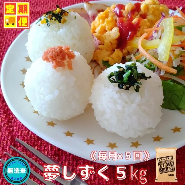 CIC96_『新米予約初回2025年10月発送』【５回定期便】無洗米『夢しずく』５ｋｇ 【五つ星お米マイスター厳選！】