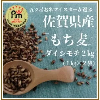 CIB90　佐賀県産『もち麦』２kg(１kg×２袋)【ダイシモチ】