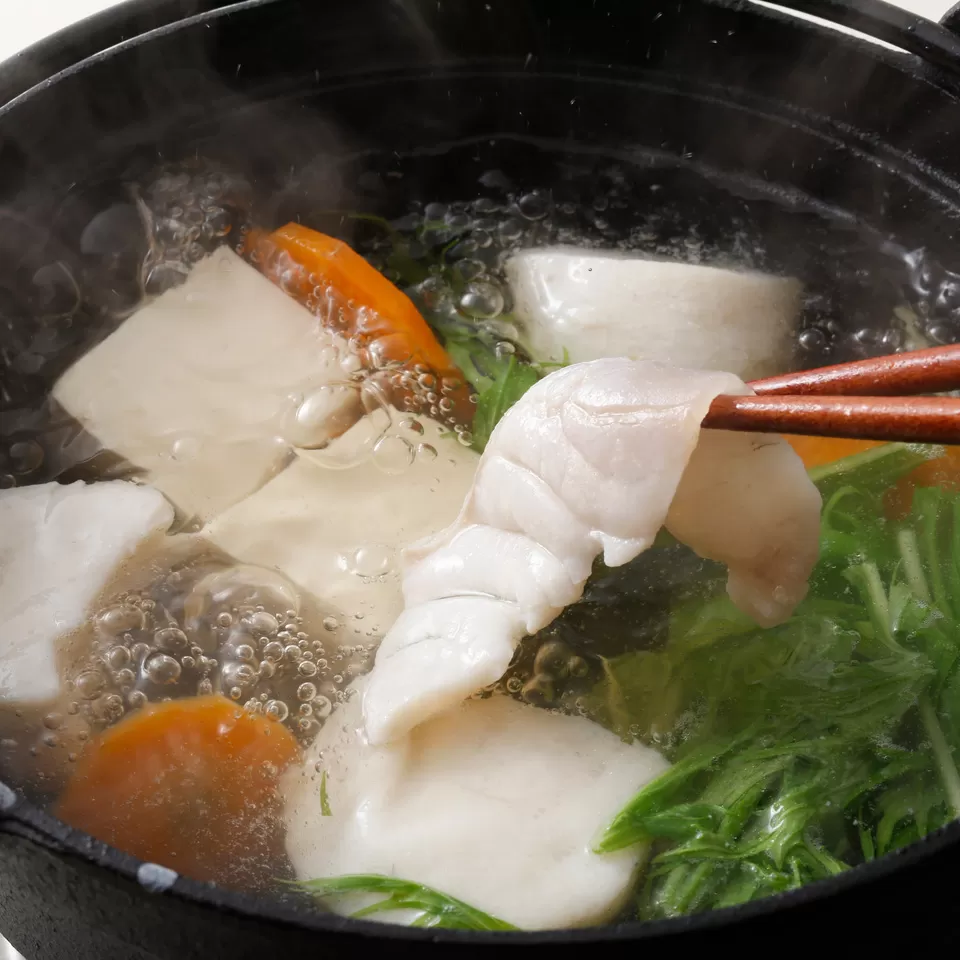 天然クエと九十九島ヒラマサのしゃぶしゃぶ