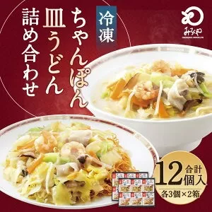 冷凍ちゃんぽん・皿うどん 合計12食セット 各6袋×2種類 具材付き