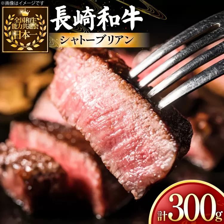 牛肉 和牛 長崎和牛 シャトーブリアン 150g 2枚 計300g [黒牛 長崎県 東彼杵町 hs42bag750078] 赤身肉 ステーキ シャトー シャトーブリアン 長崎和牛 和牛