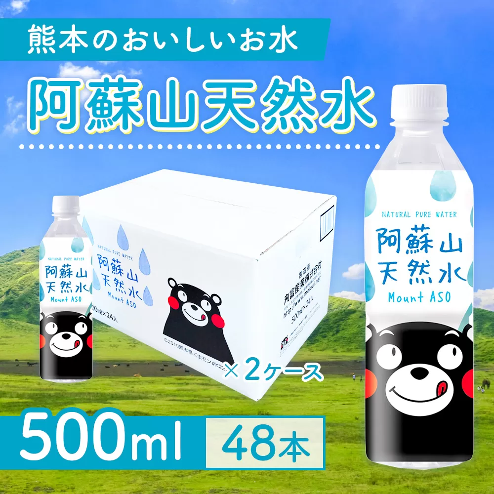 【3カ月定期便】熊本のおいしいお水 阿蘇山天然水 500ml 2ケース×3回(計144本入) CA008