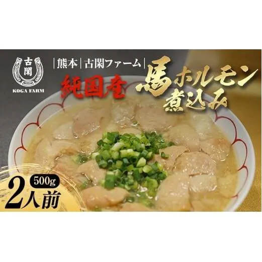 FK7-0221_純国産馬 馬ホルモン煮込み （味付き/2人前）肉 馬肉 ホルモン 熊本県 熊本 嘉島