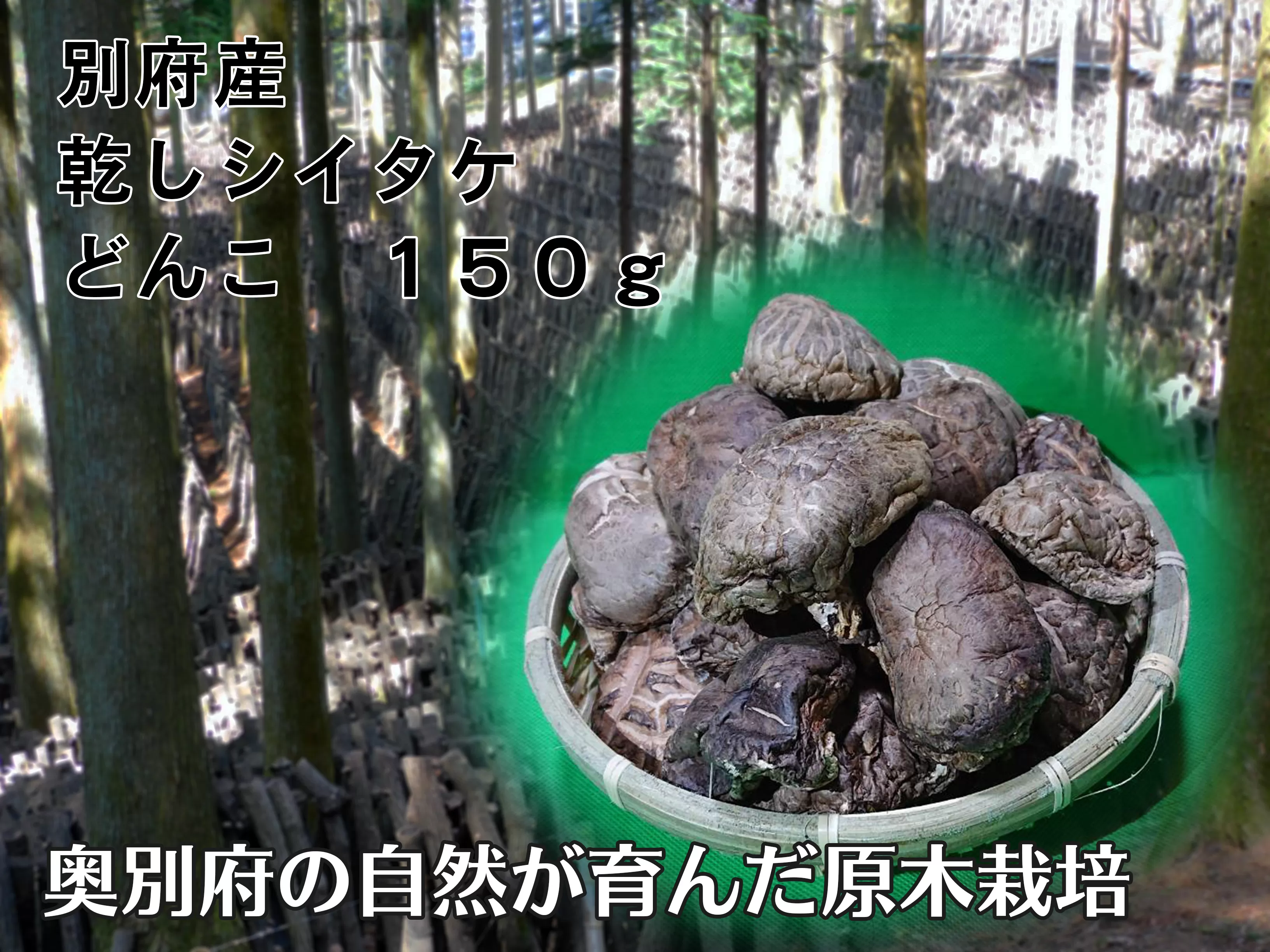 大分県別府産乾しシイタケ150g箱入り