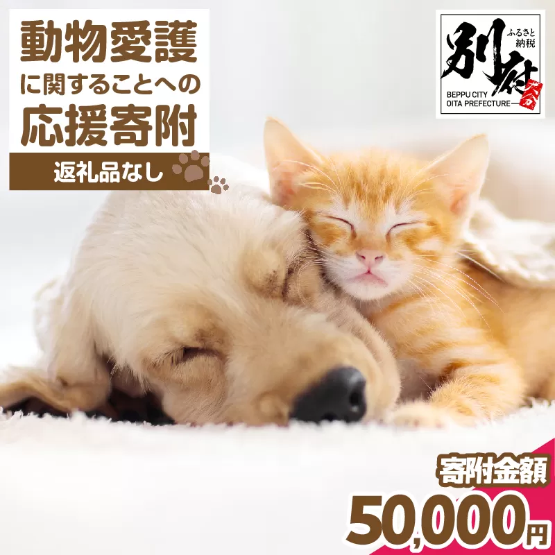 【返礼品なし】動物愛護に関することへの応援寄附(50,000円)