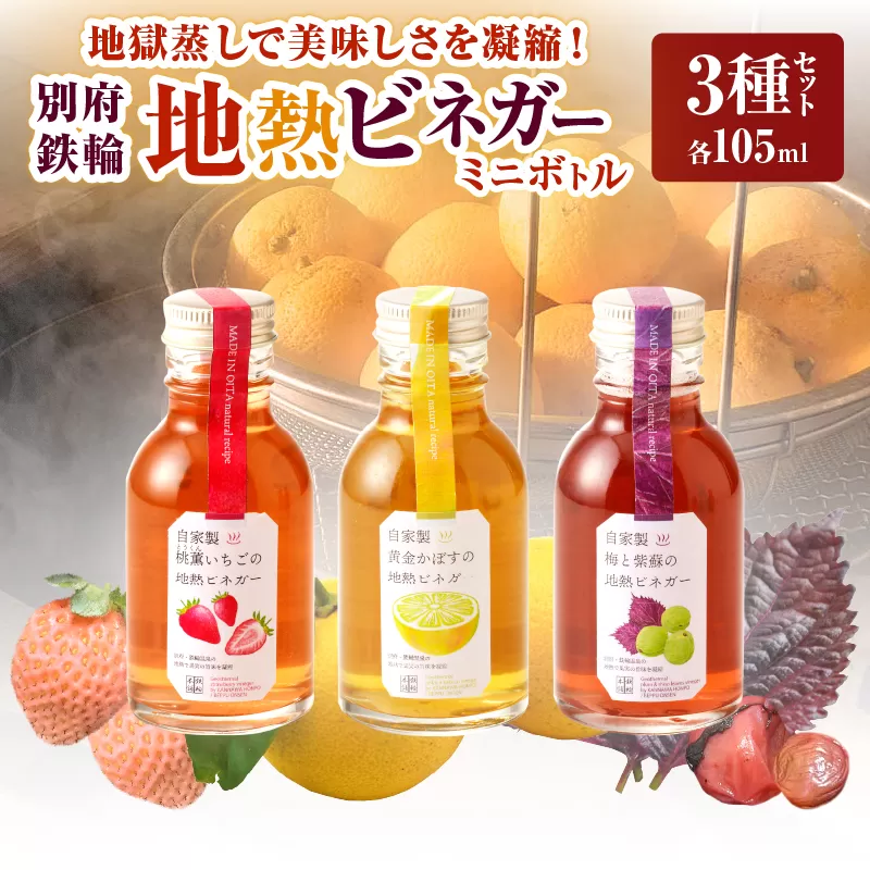 地熱ビネガーミニボトル３種セット