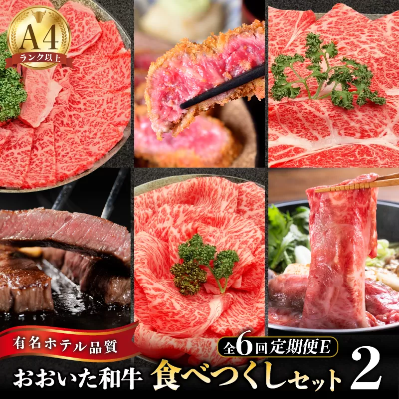 【定期便E】ホテルクオリティ　おおいた和牛 食べつくしセット2（６回）