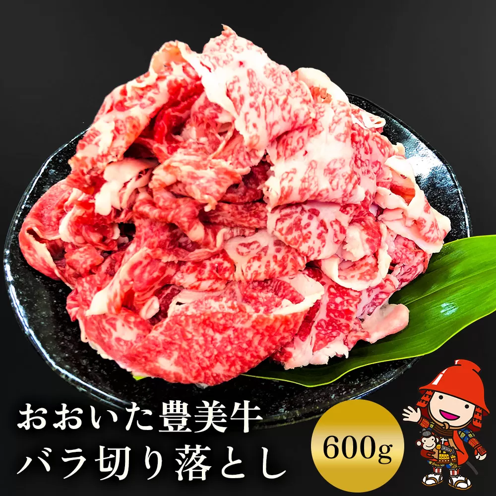 おおいた豊美牛 バラ切り落とし 600g | お肉 肉 おにく にく 牛 交雑牛 牛肉 ブランド牛 和牛 国産牛 バラ バラ肉 切り落とし 切落し 焼き肉 焼肉 ミートクレスト 大分県産 九州産 国産 冷凍 大分県 中津市