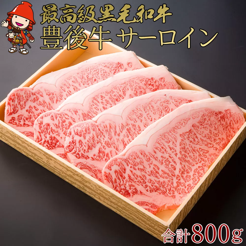 豊後牛サーロインステーキ 合計800g 200g×4枚 | 4等級以上 サーロイン ステーキ ブランド牛 お肉 肉 おにく にく 牛 牛肉 和牛 国産 大分県産 冷凍 送料無料 大分県 中津市
