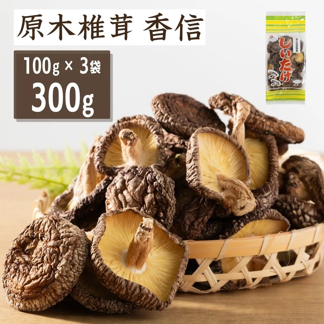 津久見産原木しいたけ香信 100g×3袋 | しいたけ シイタケ きのこ キノコ 健康 ビタミン 食物繊維 国産 九州 大分県 津久見市