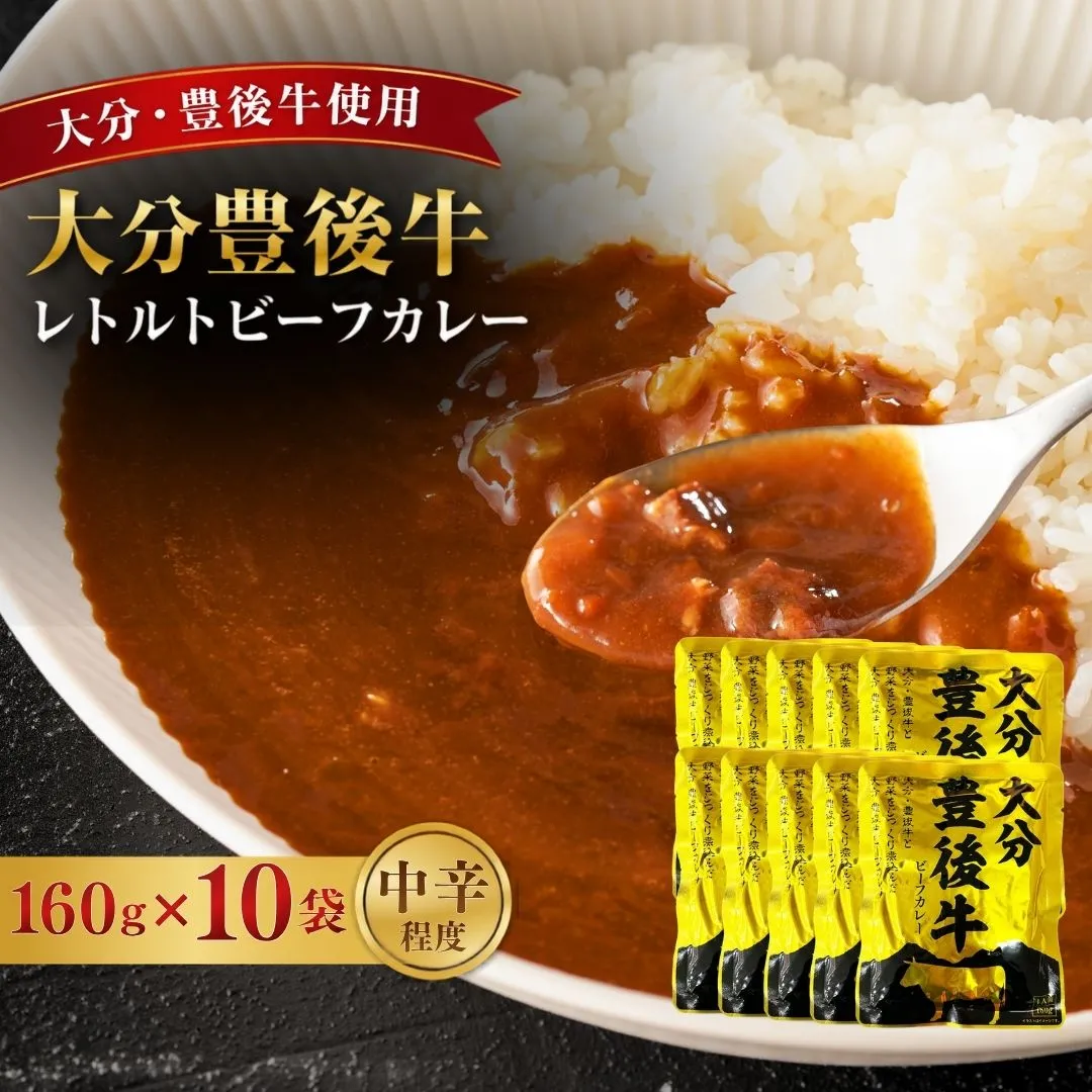 大分豊後牛ビーフカレー10袋セット レトルト カレー ビーフ レトルト食品 和牛カレー お惣菜 大分県産 九州産 津久見市 熨斗対応