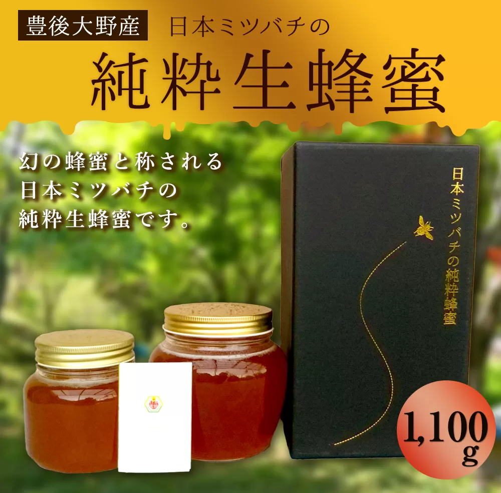 025-767 日本ミツバチ の 純粋 生蜂蜜 1100g ハチミツ はちみつ 国産 生はちみつ