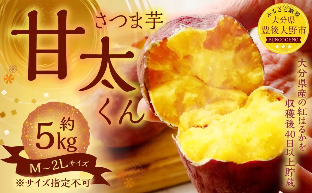 134-1145x1 甘太くん 5kg（Ｍ～2Lサイズ） さつまいも 芋 紅はるか 【2025年12月下旬～2026年4月上旬発送予定】 