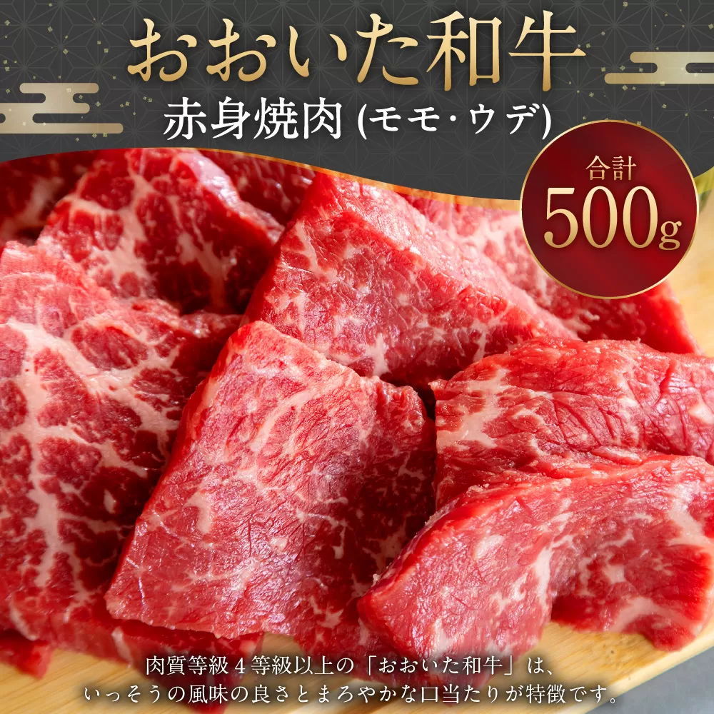 093-1012 おおいた和牛 赤身焼肉（モモ・ウデ）500g