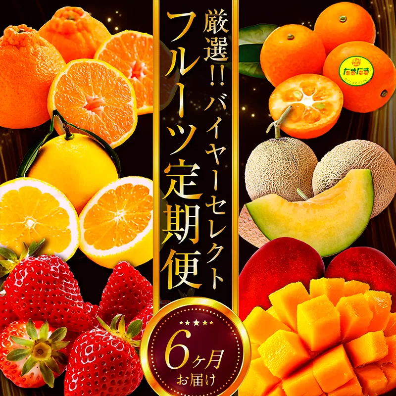 《2026年発送先行予約》【数量・期間限定】贈答用にもオススメ!バイヤー厳選!「厳選フルーツ定期便」(全6回)_M153-T012